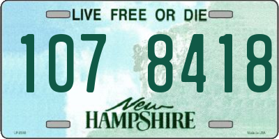 NH license plate 1078418
