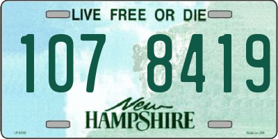 NH license plate 1078419