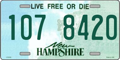 NH license plate 1078420