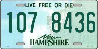 NH license plate 1078436