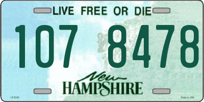 NH license plate 1078478