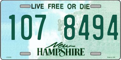 NH license plate 1078494