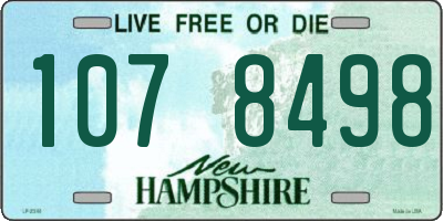NH license plate 1078498