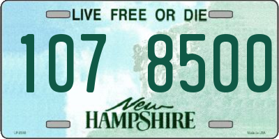 NH license plate 1078500