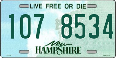NH license plate 1078534