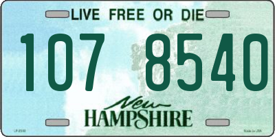 NH license plate 1078540