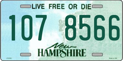 NH license plate 1078566