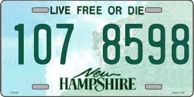 NH license plate 1078598
