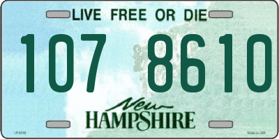 NH license plate 1078610
