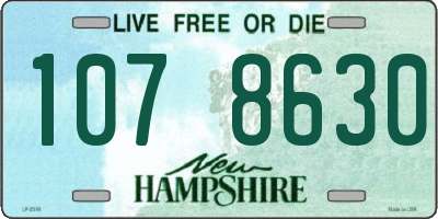 NH license plate 1078630