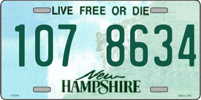 NH license plate 1078634
