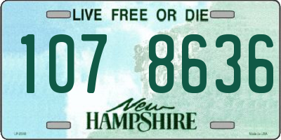 NH license plate 1078636