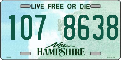 NH license plate 1078638