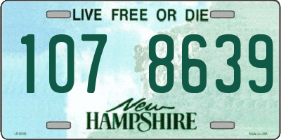 NH license plate 1078639
