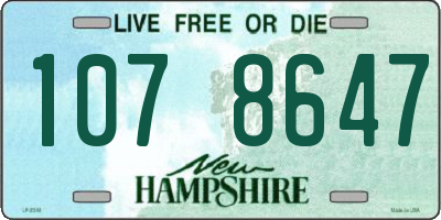 NH license plate 1078647