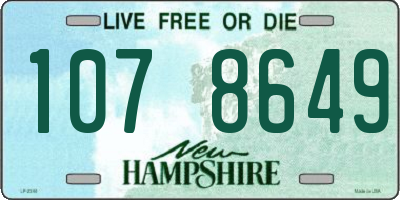 NH license plate 1078649