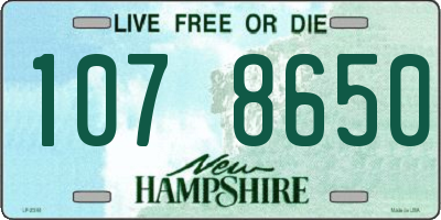 NH license plate 1078650