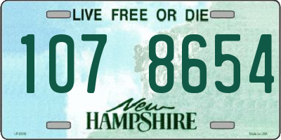 NH license plate 1078654