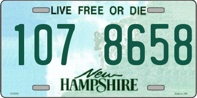 NH license plate 1078658