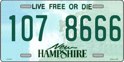 NH license plate 1078666