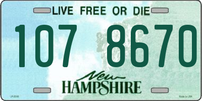 NH license plate 1078670