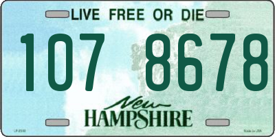 NH license plate 1078678