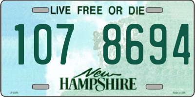 NH license plate 1078694