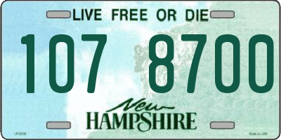 NH license plate 1078700