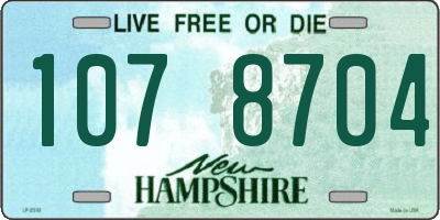 NH license plate 1078704