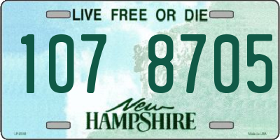 NH license plate 1078705