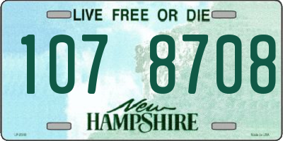 NH license plate 1078708