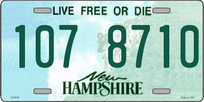 NH license plate 1078710