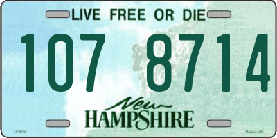 NH license plate 1078714