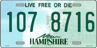 NH license plate 1078716