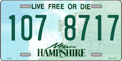NH license plate 1078717