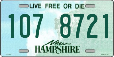 NH license plate 1078721