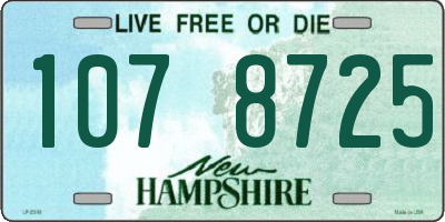 NH license plate 1078725