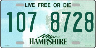 NH license plate 1078728
