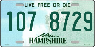 NH license plate 1078729