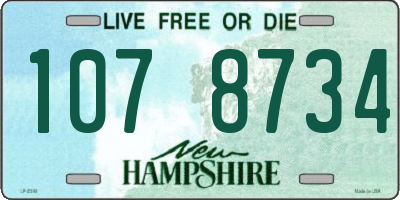 NH license plate 1078734
