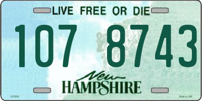 NH license plate 1078743