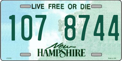 NH license plate 1078744