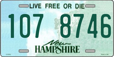 NH license plate 1078746
