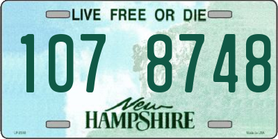 NH license plate 1078748