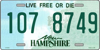 NH license plate 1078749