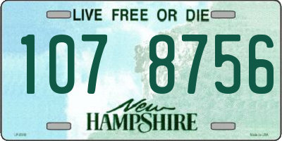 NH license plate 1078756