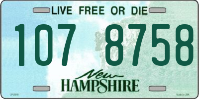 NH license plate 1078758