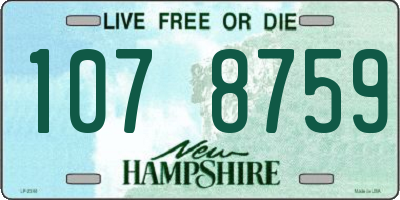 NH license plate 1078759