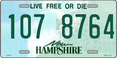 NH license plate 1078764