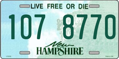 NH license plate 1078770